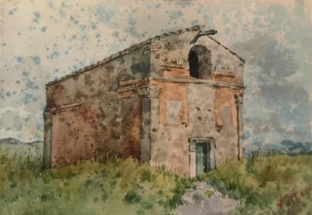 Art work by firma Illeggibile Casolare  - watercolor paper 